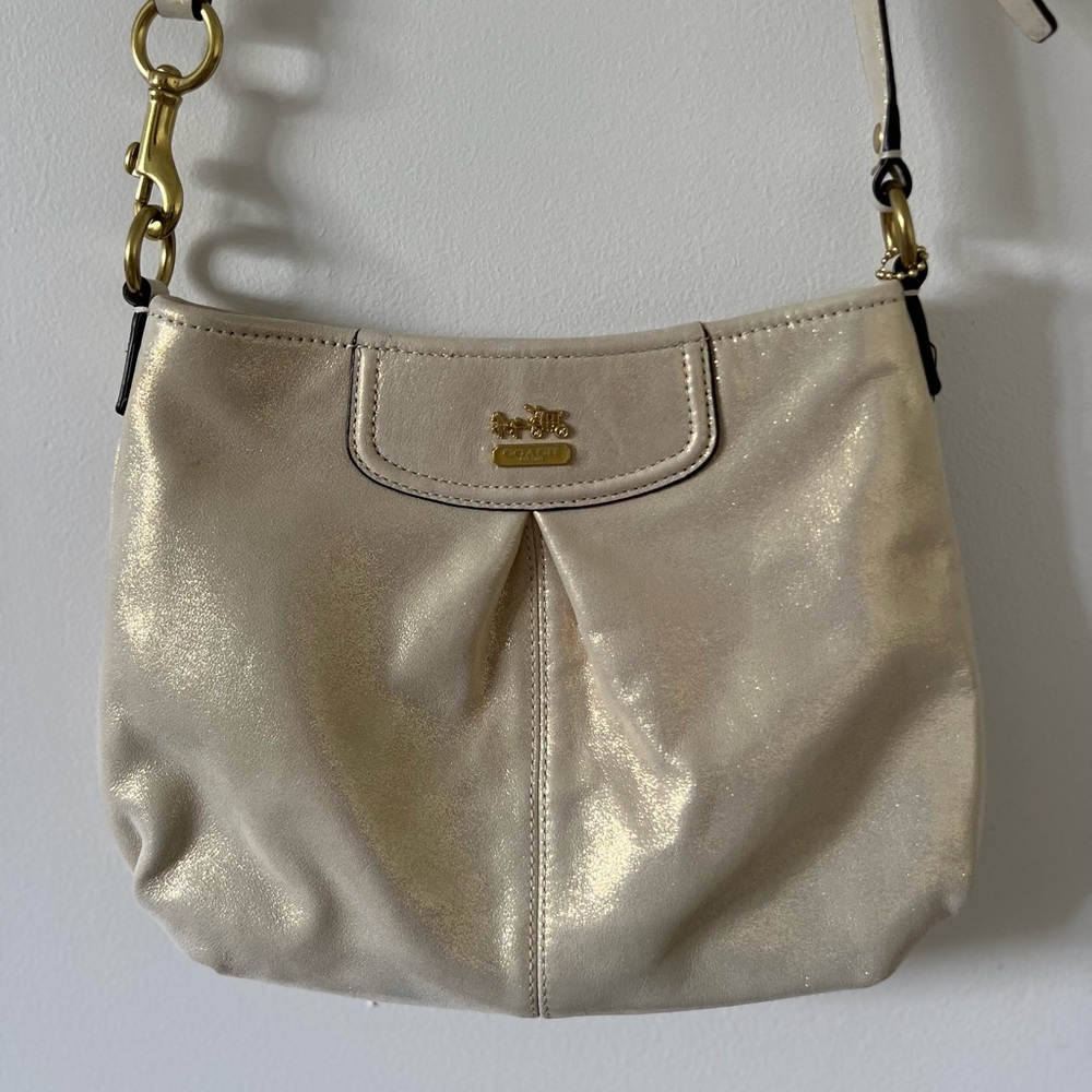 Coach Shiny Champagne Crossbody Bag